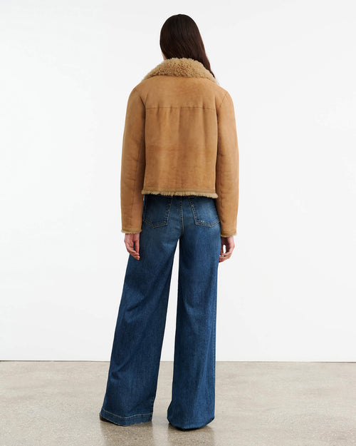 BENOITE SHEARLING JACKET IN CAMEL