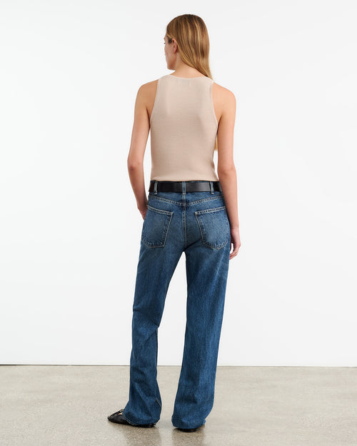 LOTTIE SILK KNIT TANK IN LIGHT BLUSH