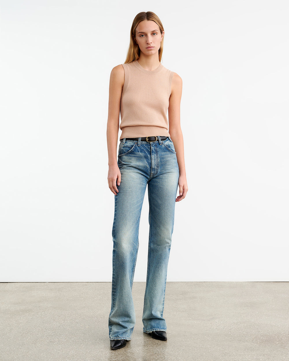 MAY CASHMERE TANK IN BLUSH