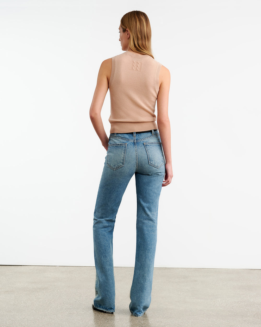 MAY CASHMERE TANK IN BLUSH