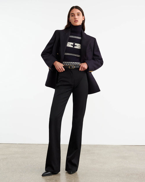 KEZIAH SWEATER IN DARK NAVY/IVORY