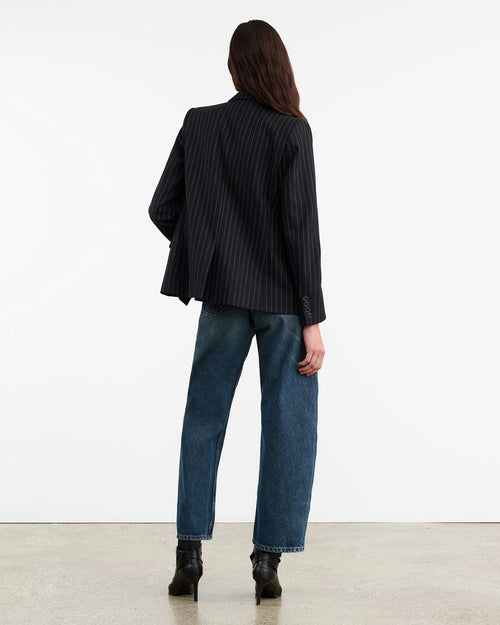 VEDA JACKET IN NIGHTFALL PINSTRIPES