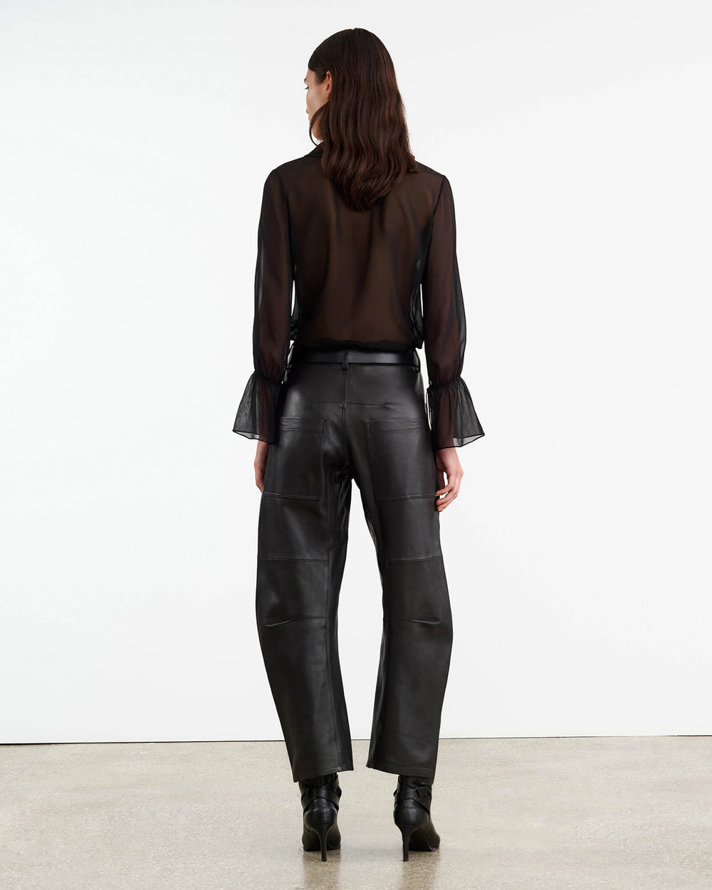 SHON LEATHER PANT IN BLACK