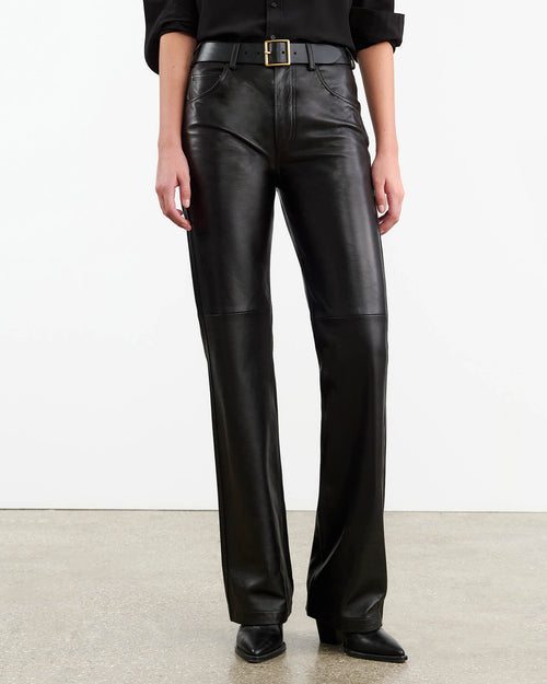 JOAN LEATHER PANT IN BLACK