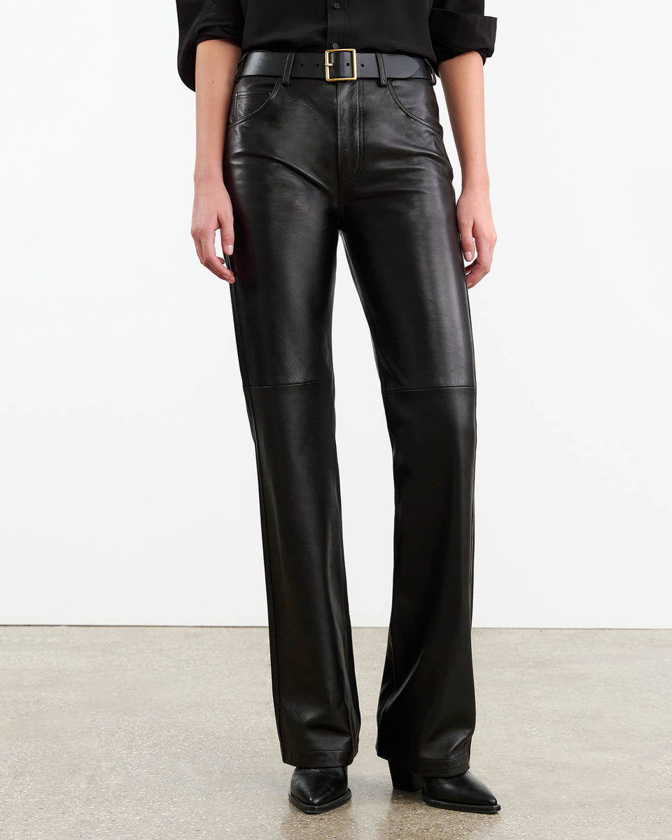 JOAN LEATHER PANT IN BLACK