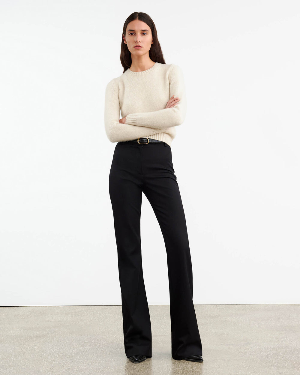 GWENDOLYN SWEATER IN LIGHT OAT MELANGE