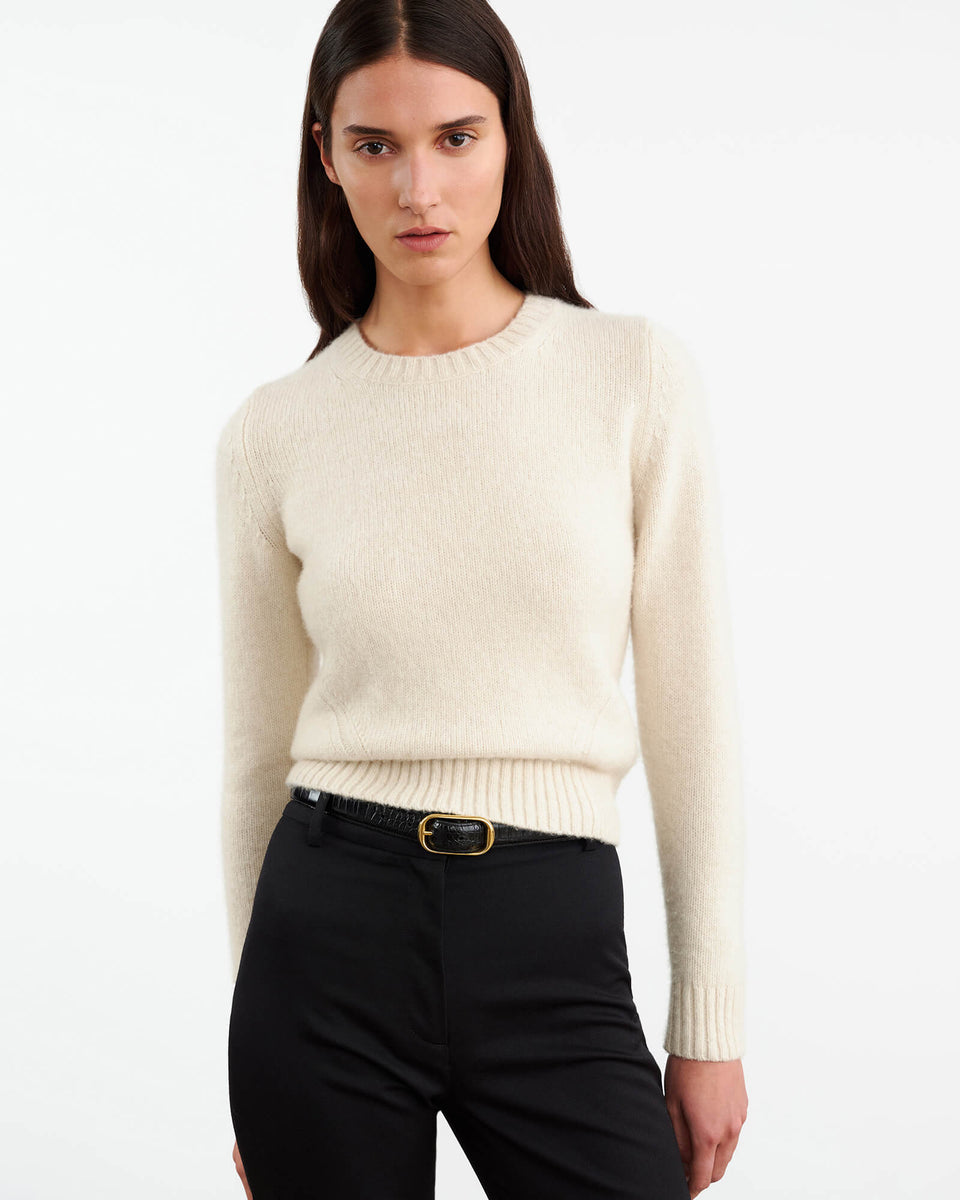 GWENDOLYN SWEATER IN LIGHT OAT MELANGE