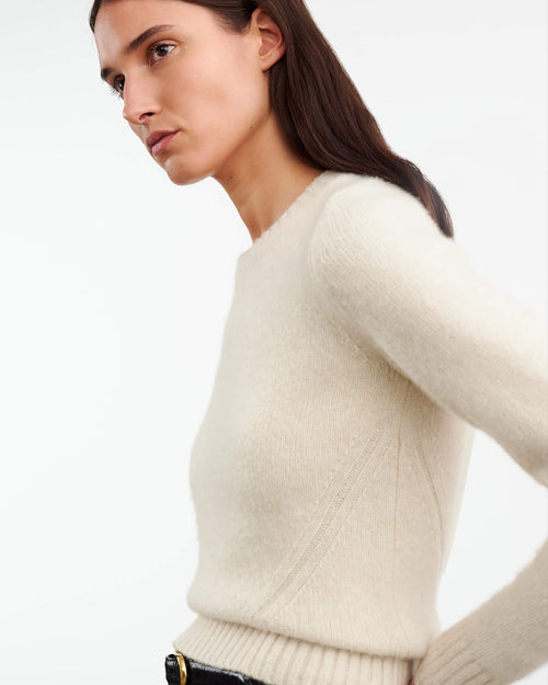 GWENDOLYN SWEATER IN LIGHT OAT MELANGE