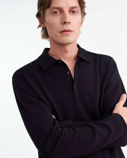 JOVAN CASHMERE POLO IN BLACK