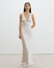 BIONCA SILK DRESS IN PEARL