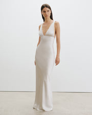 BIONCA SILK DRESS IN PEARL