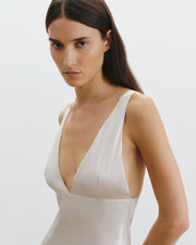 BIONCA SILK DRESS IN PEARL