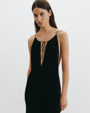 MAXIME VELVET DRESS IN BLACK
