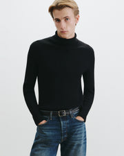 COLE CASHMERE TURTLENECK SWEATER IN BLACK