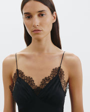 SYLAS SILK DRESS IN BLACK