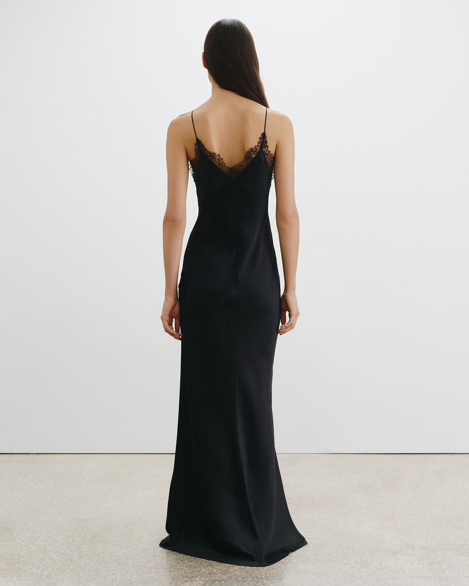 SYLAS SILK DRESS IN BLACK