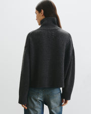 TABITHA CASHMERE SWEATER IN CHARCOAL