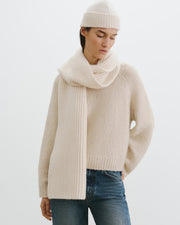 DIMA CASHMERE SCARF IN IVORY