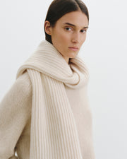 DIMA CASHMERE SCARF IN IVORY