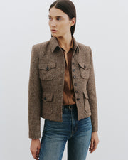 GAIA SILK SHIRT IN COGNAC