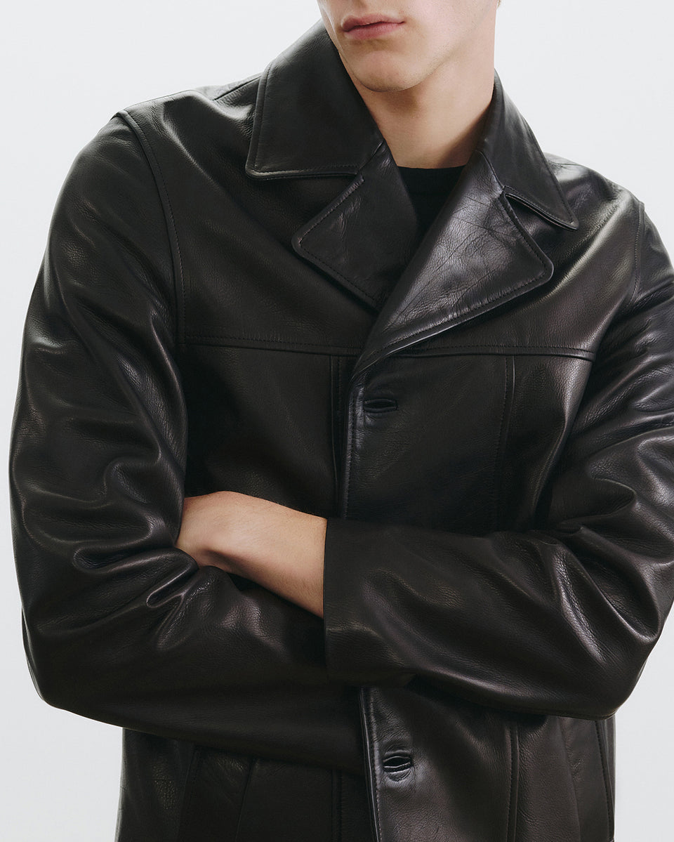 COSIMO LEATHER JACKET IN BLACK