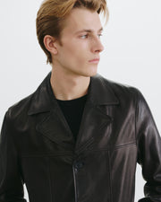 COSIMO LEATHER JACKET IN BLACK