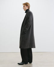 EROS COAT IN CHARCOAL MELANGE