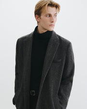 EROS COAT IN CHARCOAL MELANGE