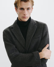 EROS COAT IN CHARCOAL MELANGE