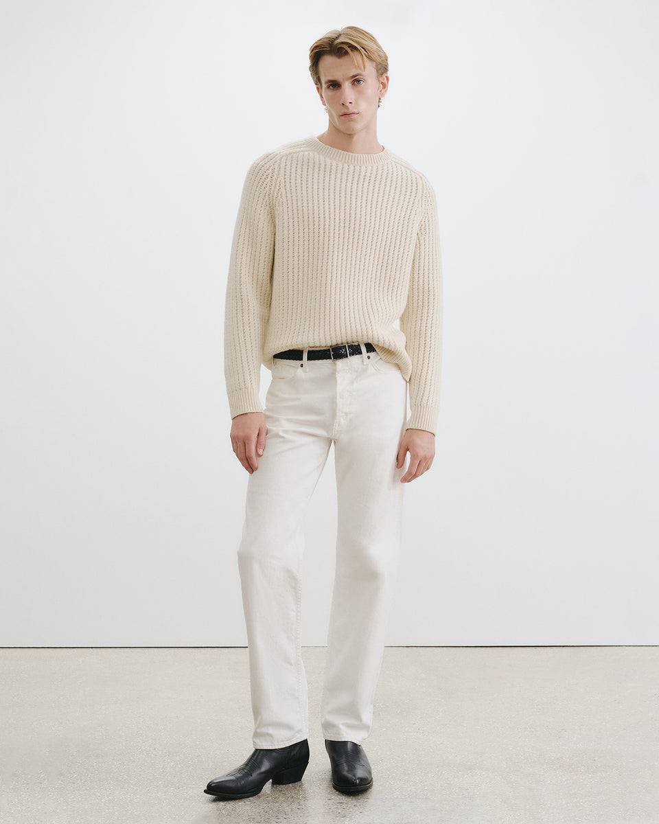 DEMITRY WOOL SWEATER IN IVORY