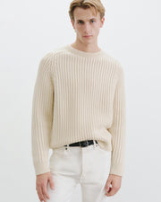 DEMITRY WOOL SWEATER IN IVORY