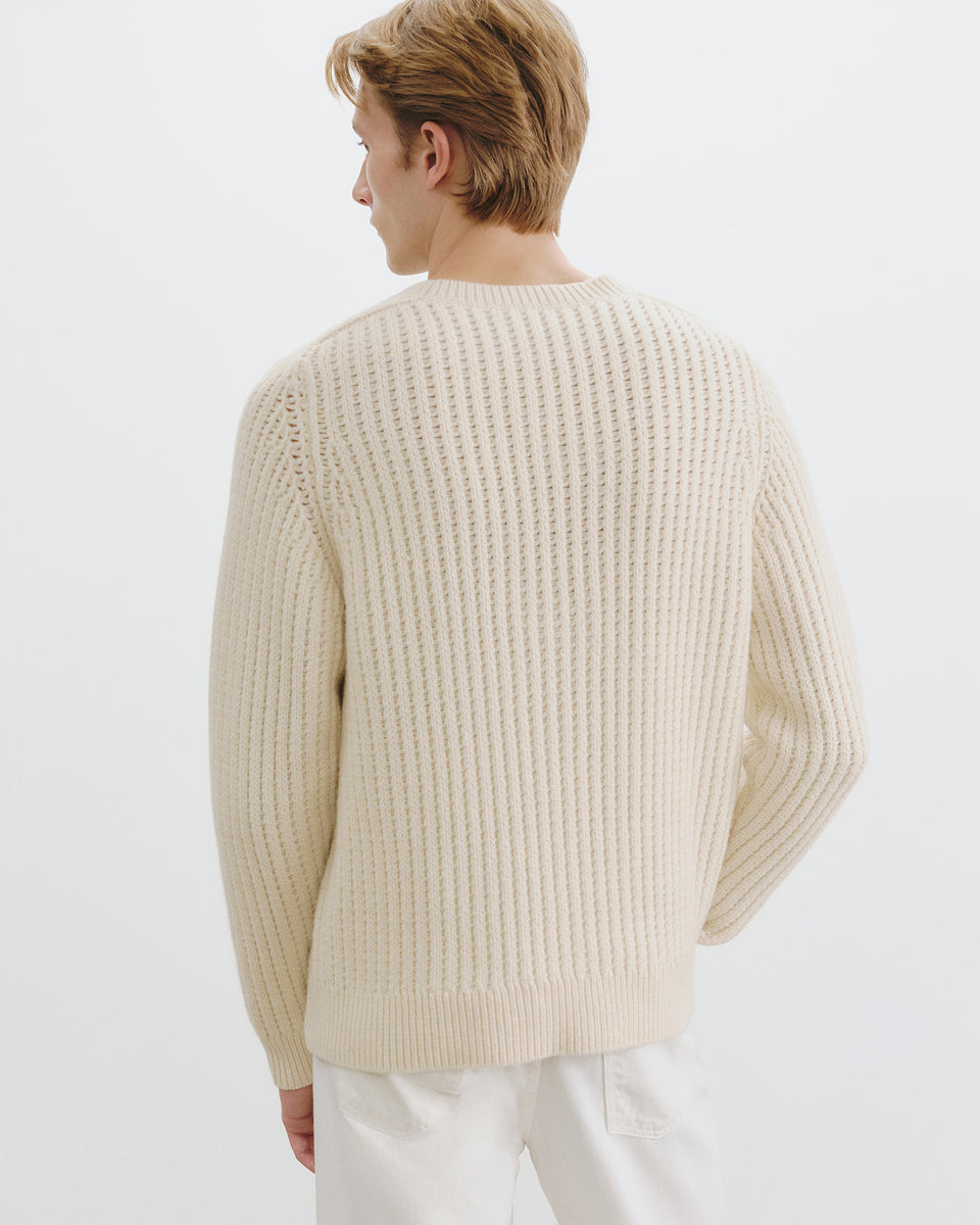 DEMITRY WOOL SWEATER IN IVORY