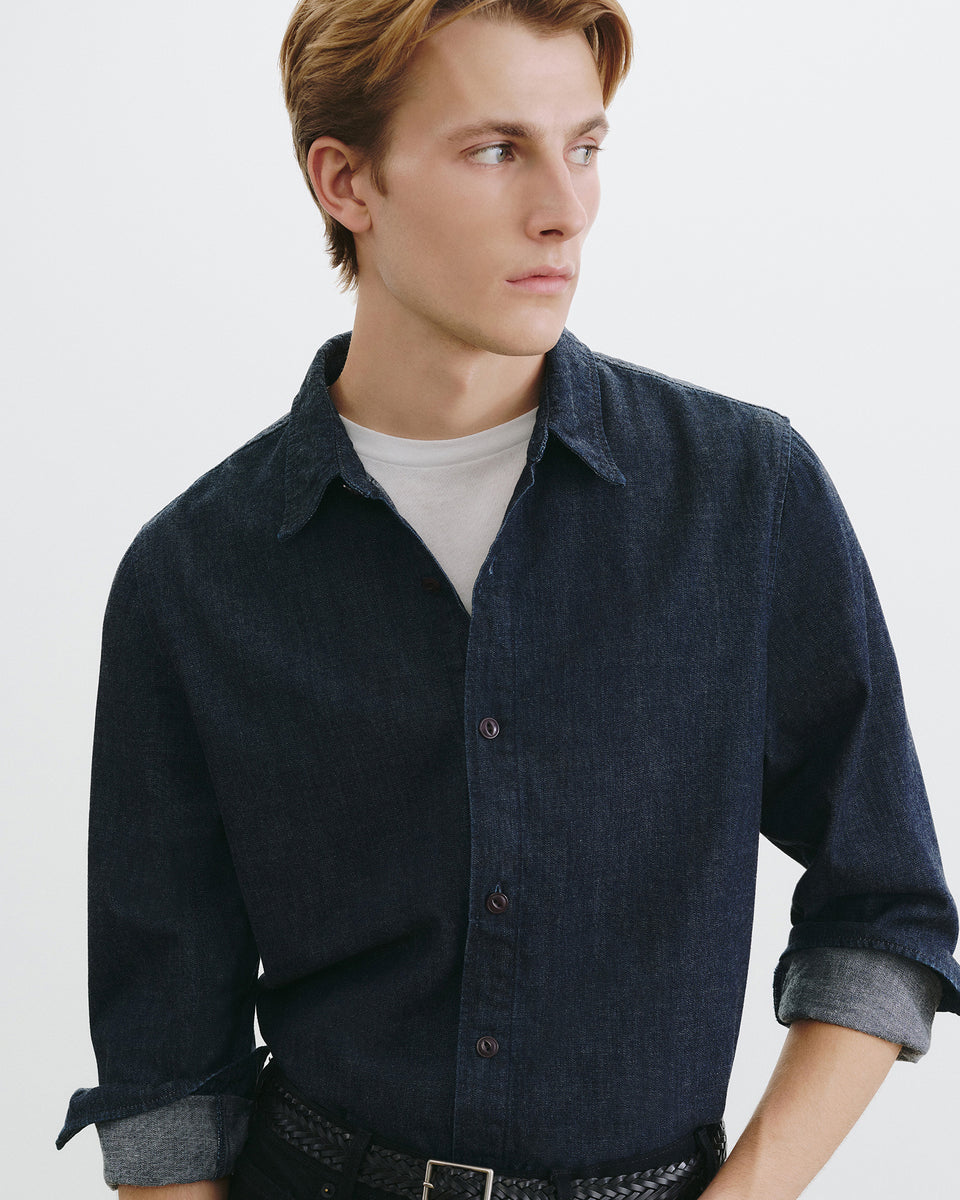 RAINIER DENIM SHIRT IN INDIGO RINSE