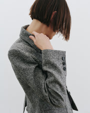 JAMISON JACKET IN BLACK DONEGAL