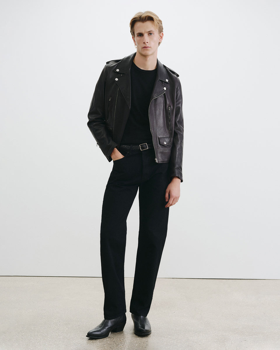 COMET LEATHER JACKET IN BLACK
