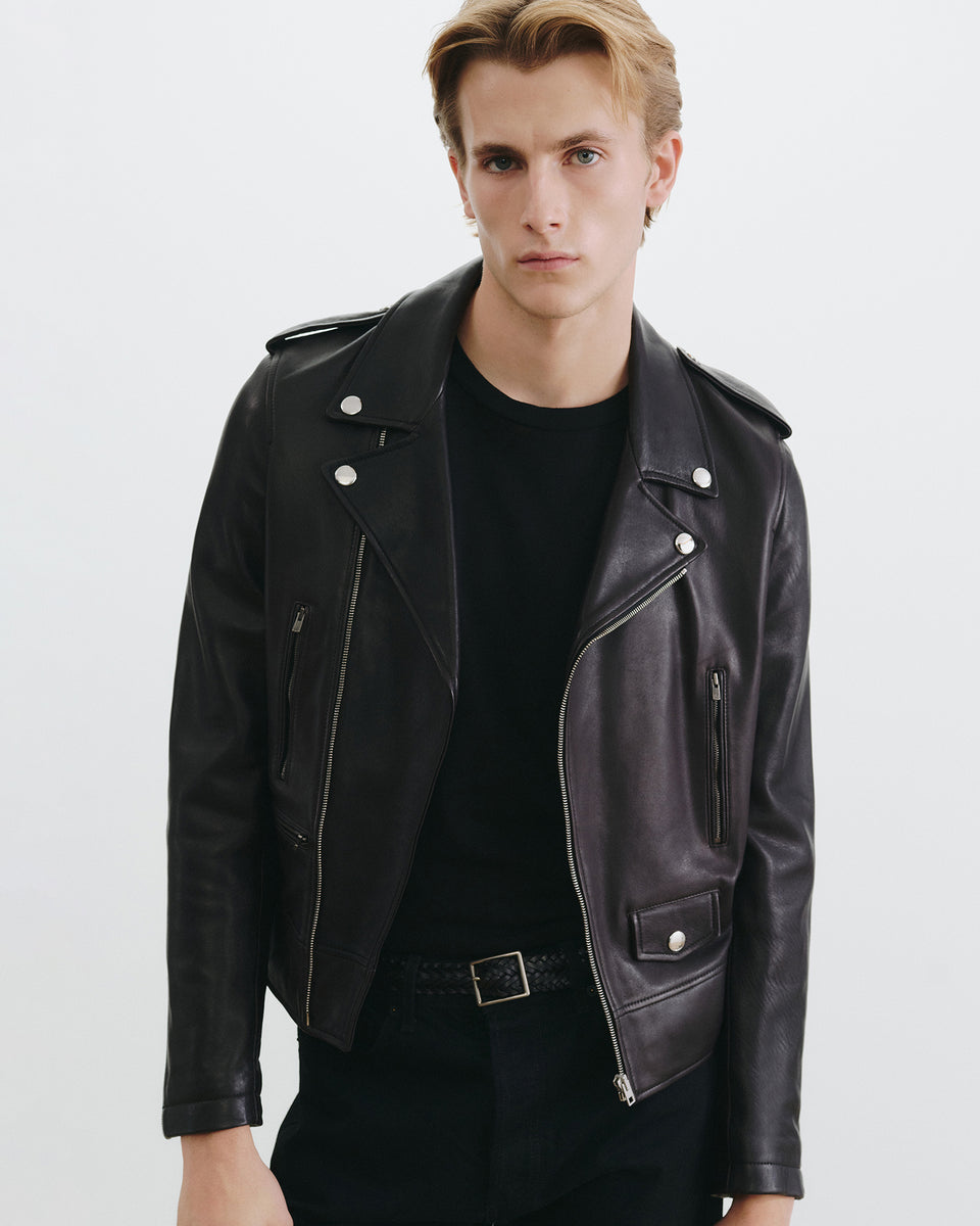 COMET LEATHER JACKET IN BLACK
