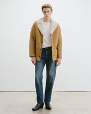 GOSHEN SHEARLING COAT IN TAN/NATURAL