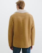 GOSHEN SHEARLING COAT IN TAN/NATURAL