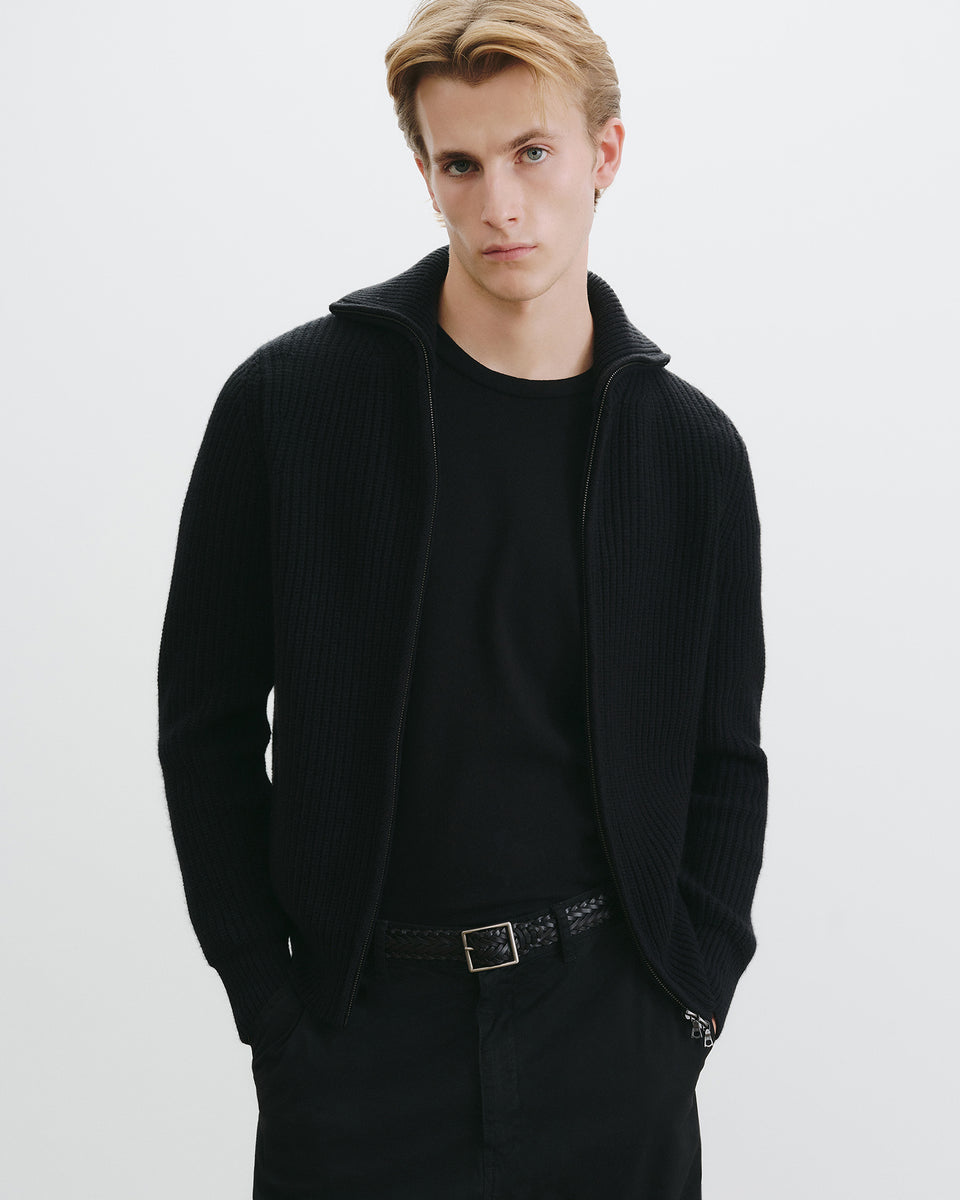 GUNTHER CASHMERE SWEATER IN BLACK