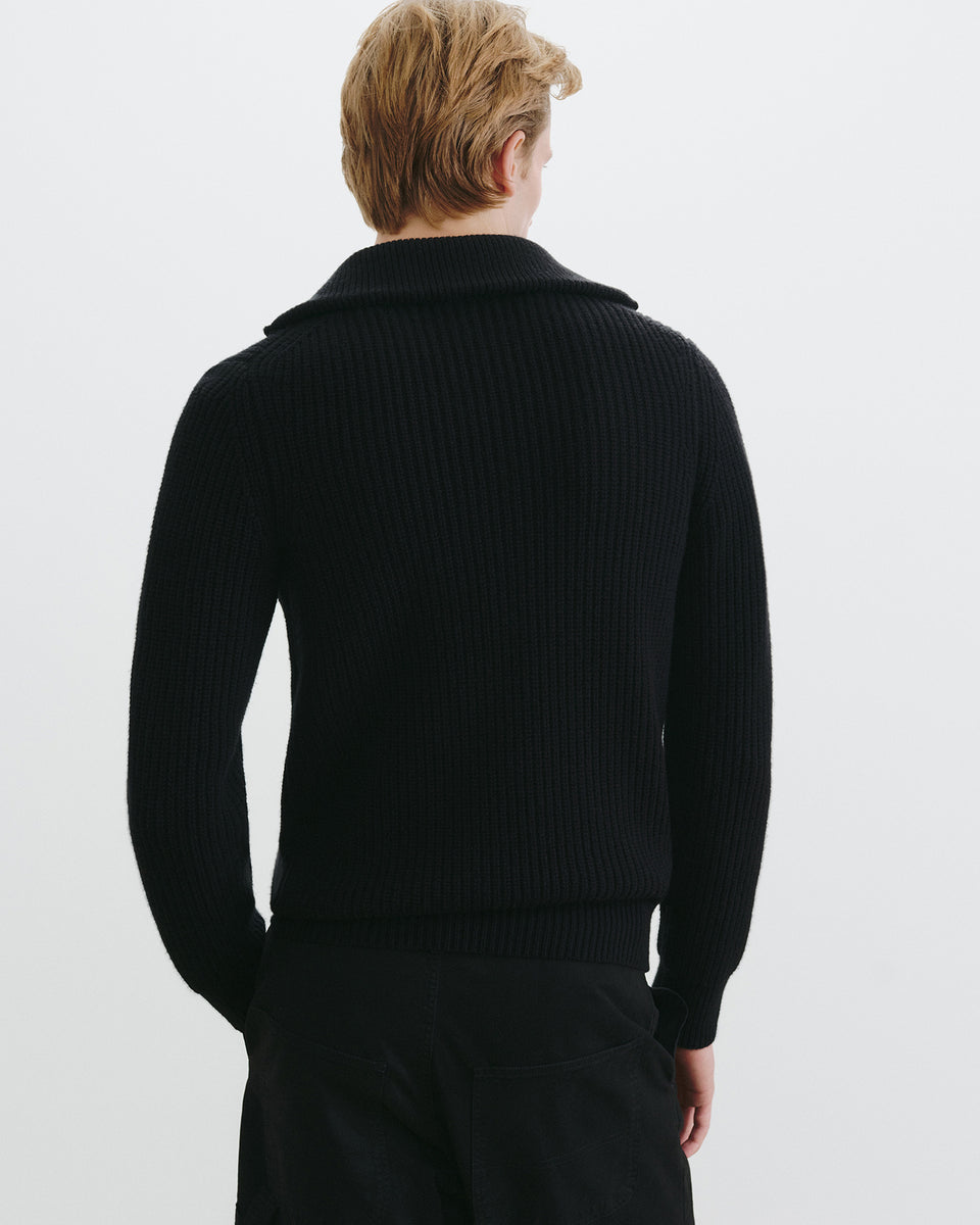 GUNTHER CASHMERE SWEATER IN BLACK