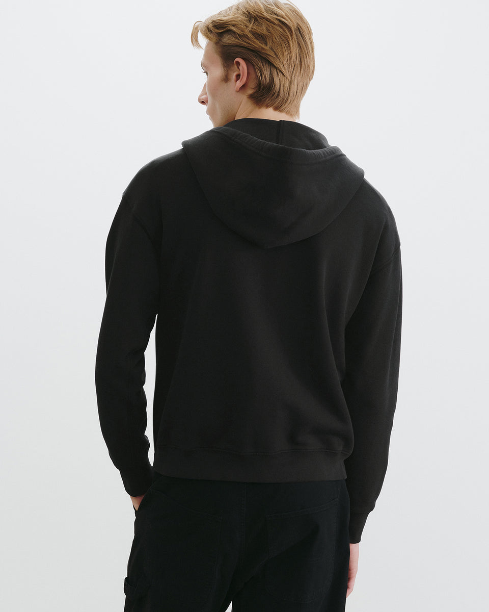 BRIAN HOODIE IN WASHED BLACK