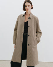 WATSON DUSTER COAT IN BEIGE CHECK