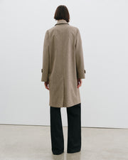 WATSON DUSTER COAT IN BEIGE CHECK