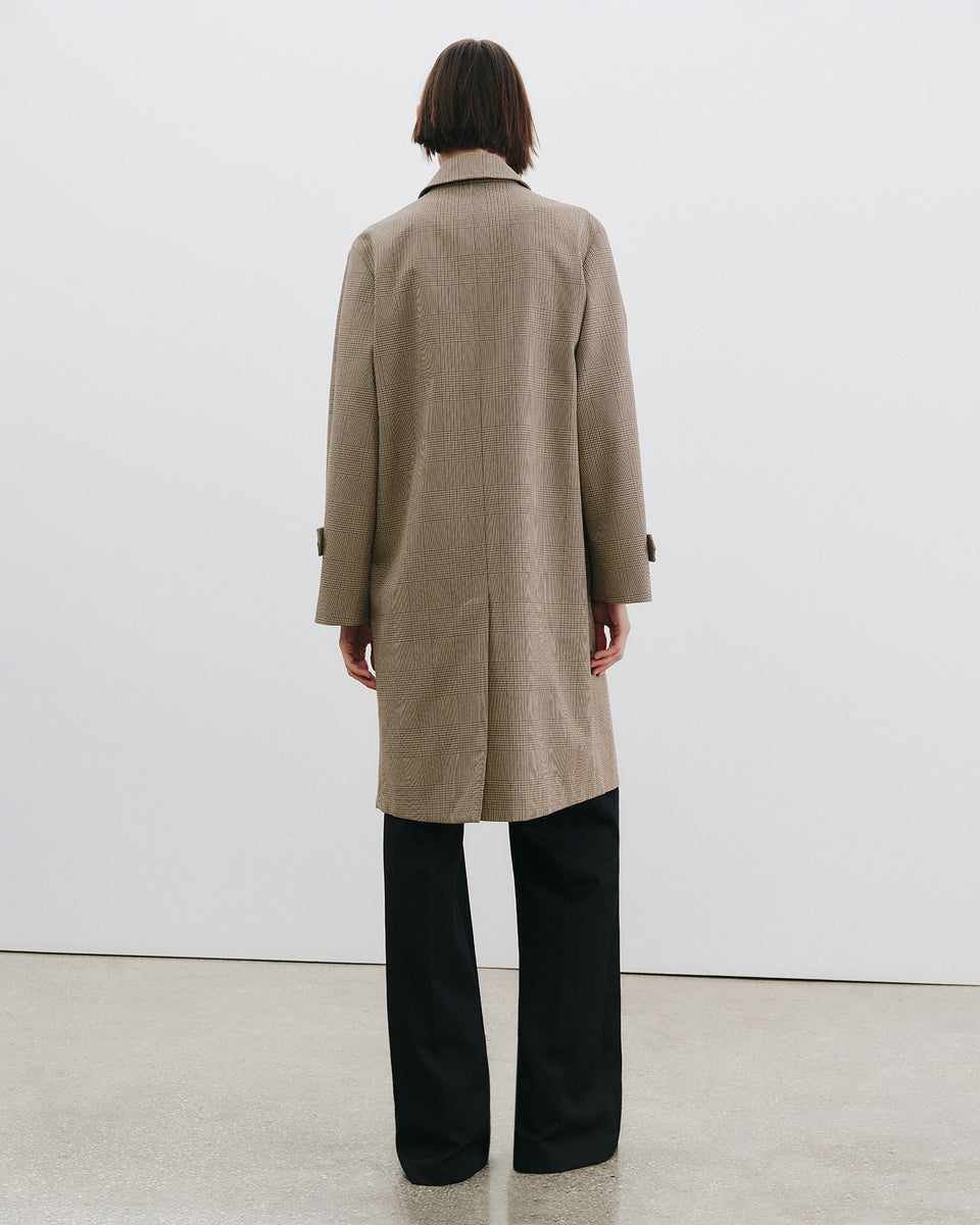 WATSON DUSTER COAT IN BEIGE CHECK