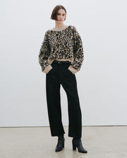 ZAMIRA SWEATER IN JUTE LEOPARD