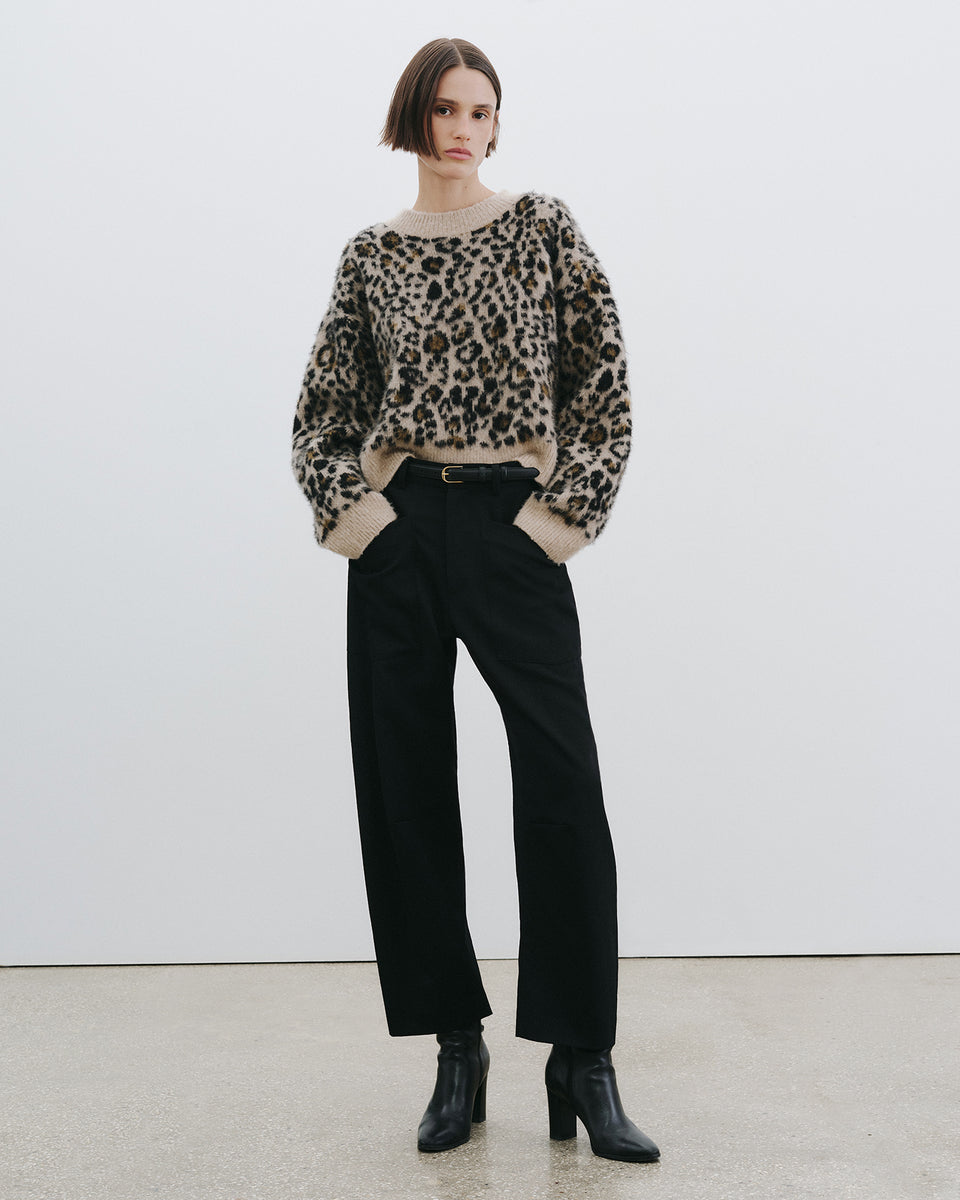 ZAMIRA SWEATER IN JUTE LEOPARD