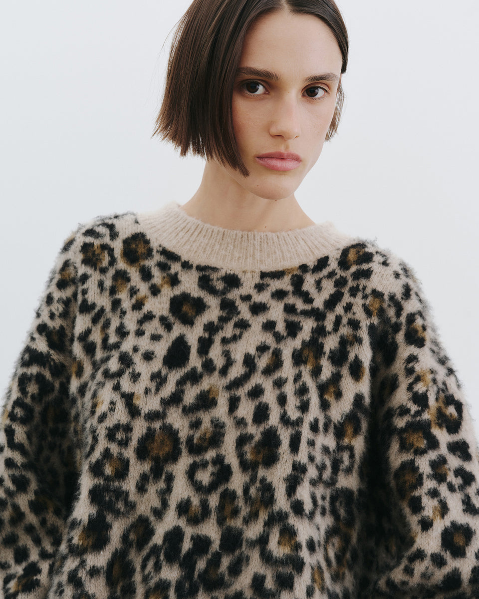ZAMIRA SWEATER IN JUTE LEOPARD