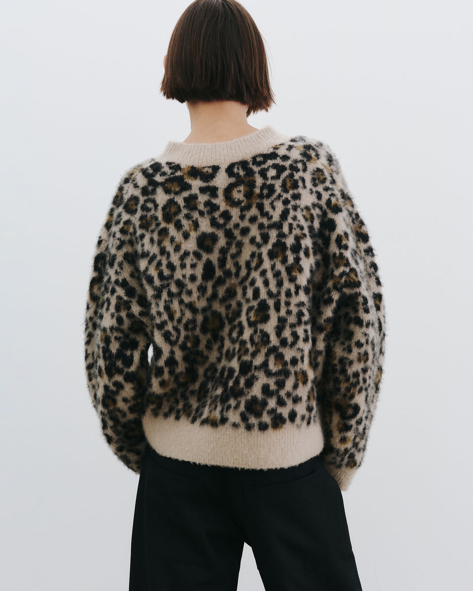 ZAMIRA SWEATER IN JUTE LEOPARD