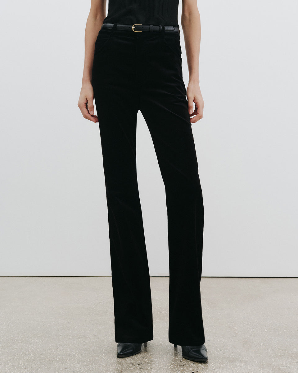JOAN VELVET PANT IN BLACK