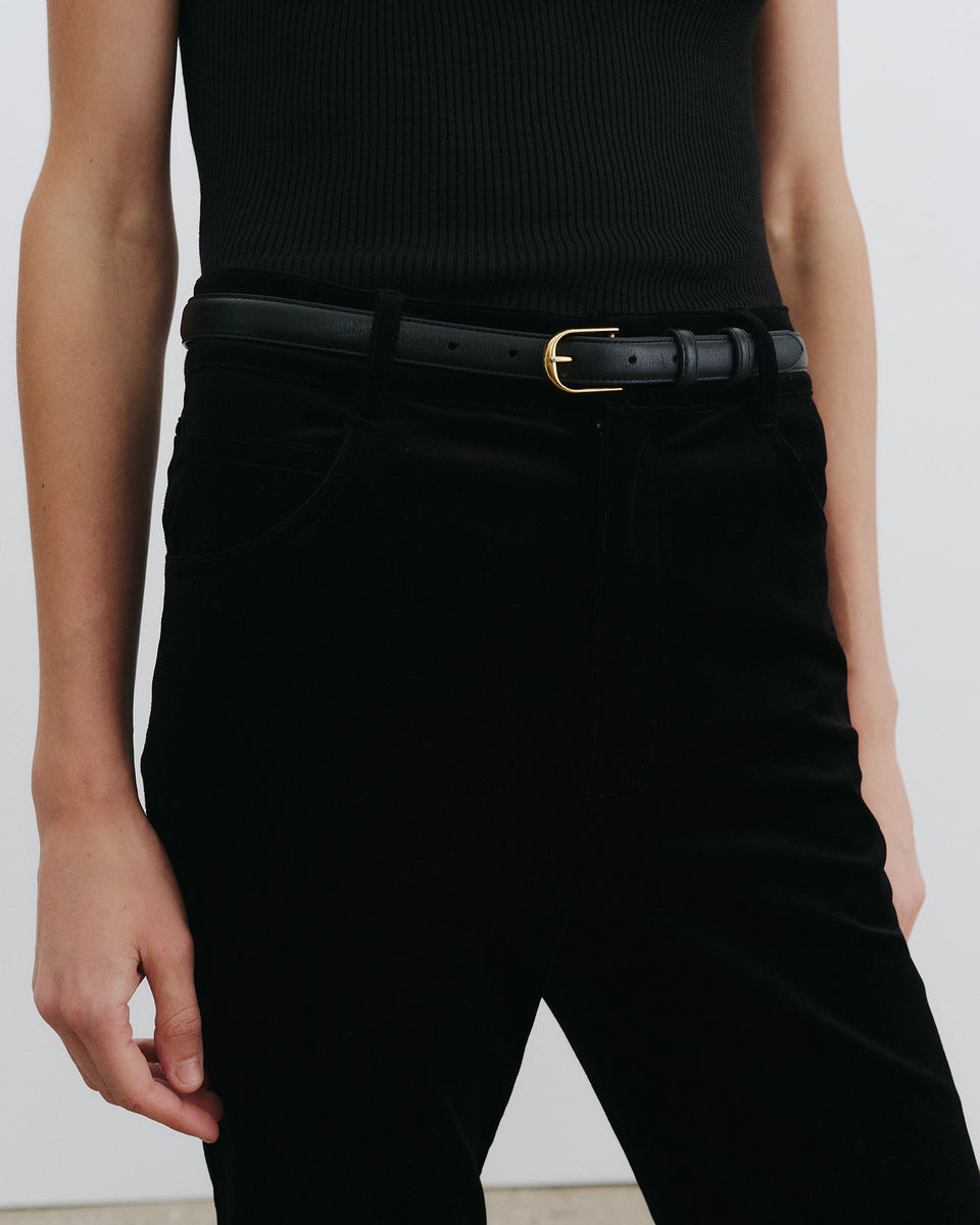 JOAN VELVET PANT IN BLACK